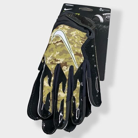 New Nike Vapor Jet Football Gloves 6.0 Mens Salute To Service Camo size Medium - Picture 1 of 11